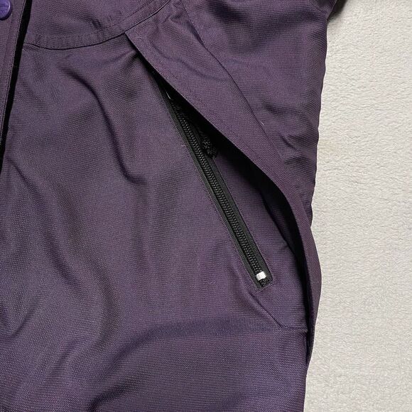 Vintage LL Bean Nylon Jacket Women's Small Purple Fleece Line Deep Pile Ski - Picture 10 of 12